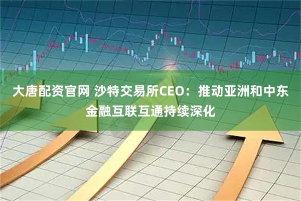 大唐配资官网 沙特交易所CEO：推动亚洲和中东金融互联互通持续深化